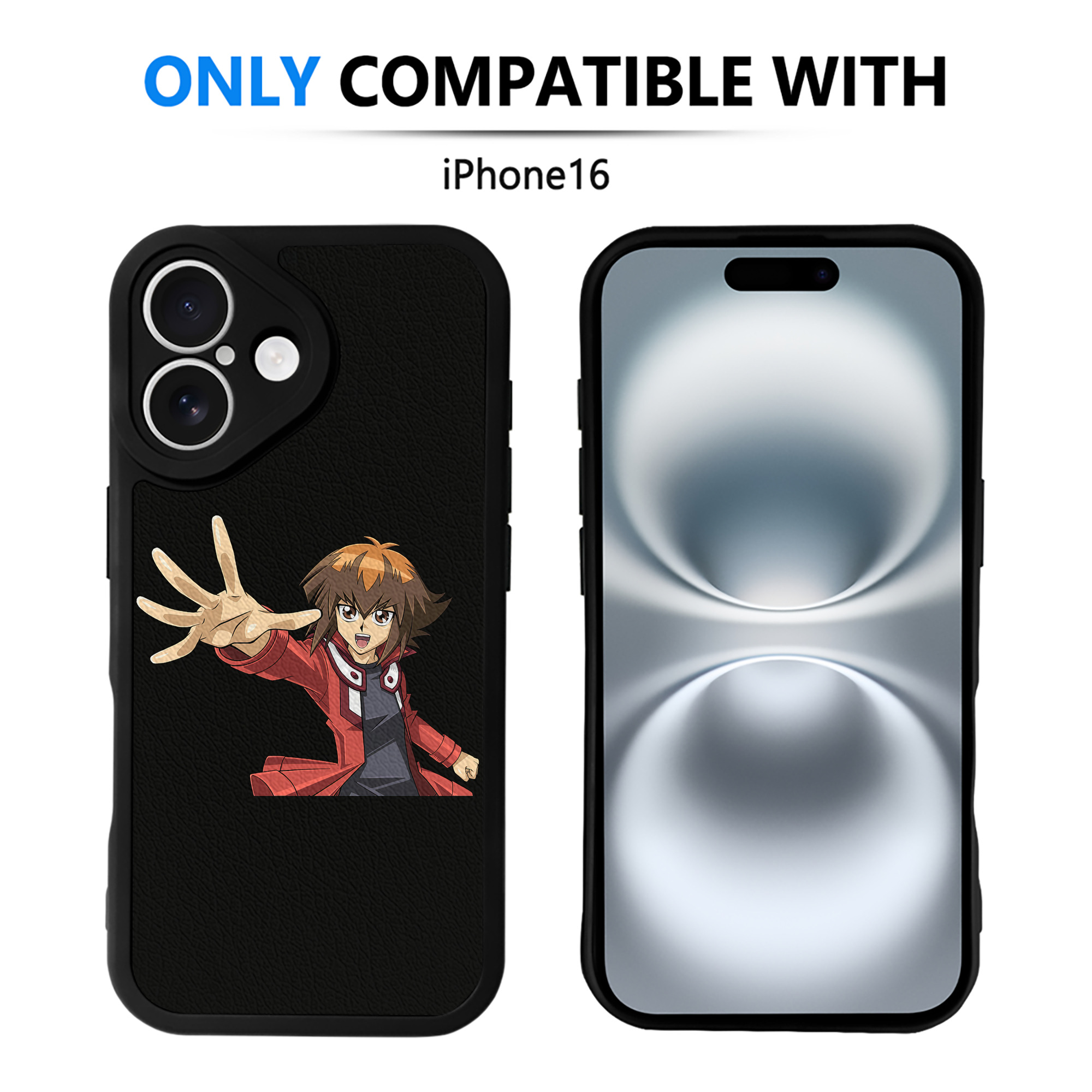 遊☆戯☆王 Yu-Gi-Oh! 【iPhone 16シリーズ対応】シリコンスマホケース（レザー調） 材質：シリコン